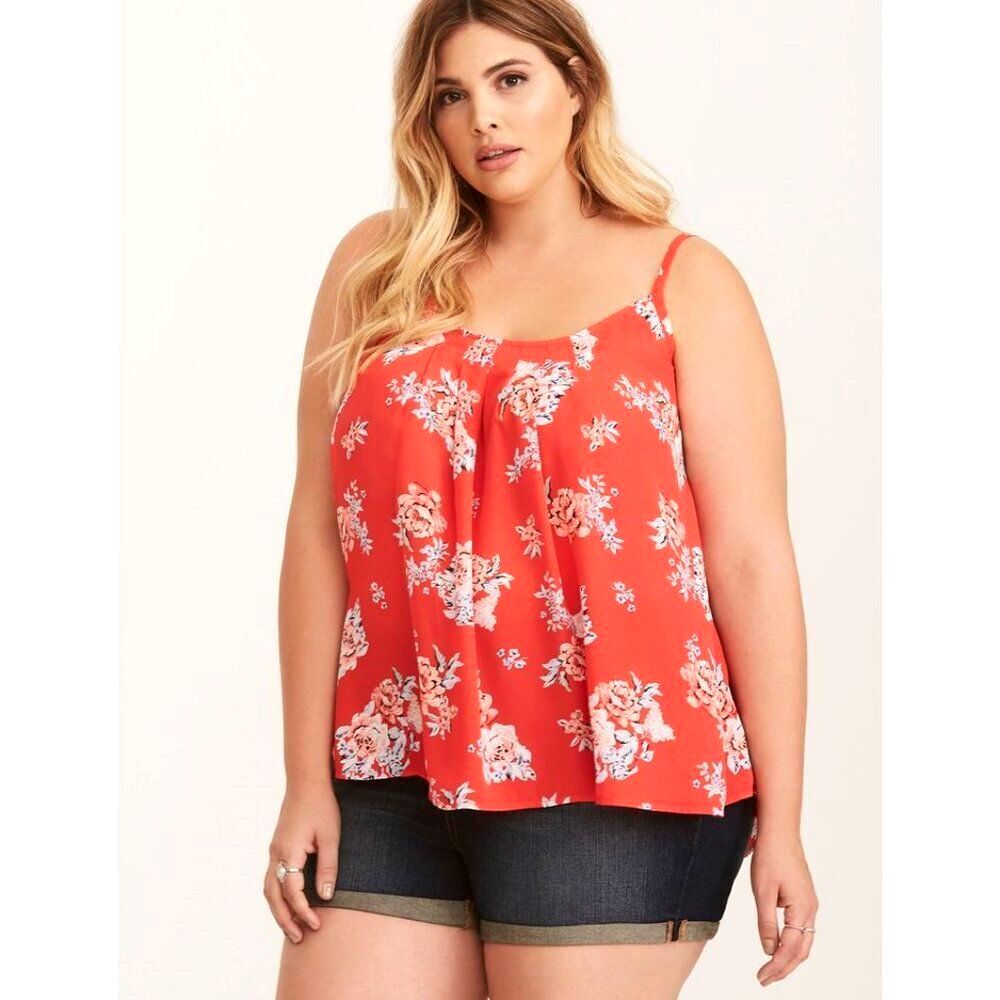Torrid Top Size 3 3X Swing Cami Georgette Lightweight NWOT